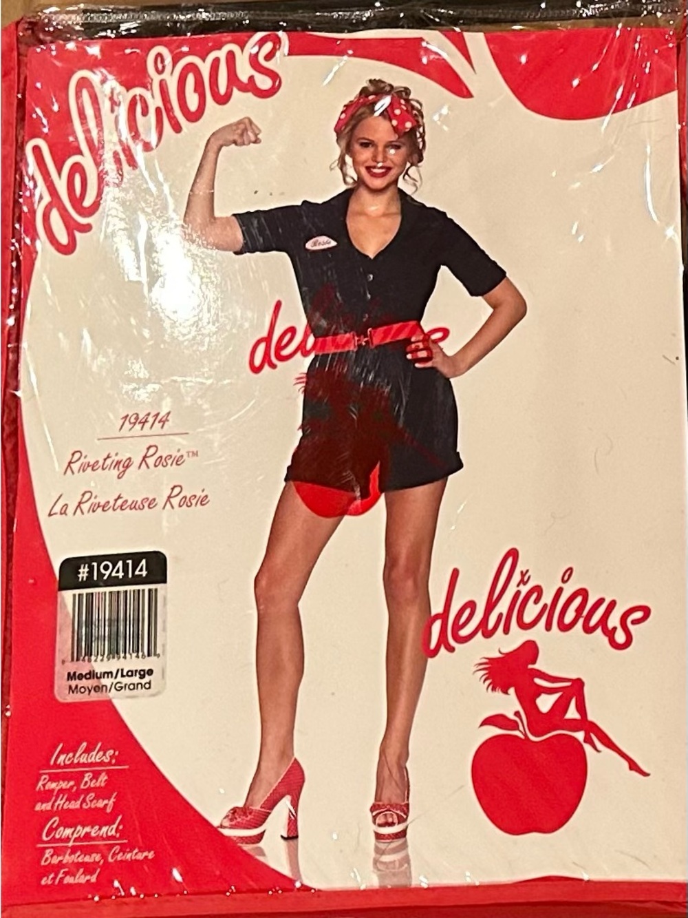 Delicious Riveting Rosie the Riveter Costume M/L 1940s Pinup